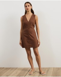 Atmos&Here - Luce Linen Blend Sleeveless Mini Dress
