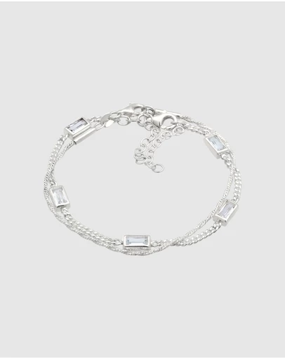 Elli Jewelry - Topaz Bracelet Set in 925 Silver