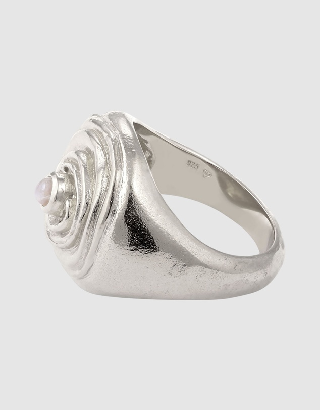 Haze & Glory - ICONIC EXCLUSIVE - Ring Swirly Dome Moonstone - Silver