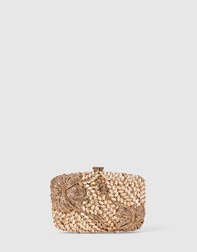 Forever New - Everly Orchid Flower Clasp Hardcase Clutch Bag