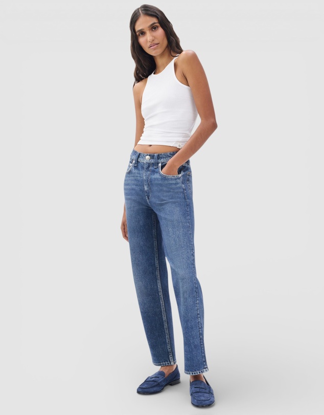 rag & bone - rb Miramar Ponte Harlow Mid Rise Ankle Straight
