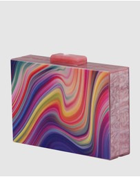 Olga Berg - Dorothy Swirl Print Box Clutch