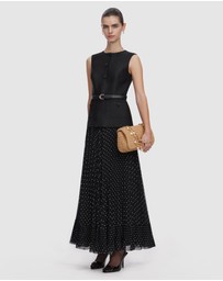 Self Portrait - Taffeta Polka Dot Midi Dress