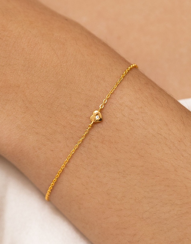 SAINT VALENTINE - Mini Heart Bracelet - Gold