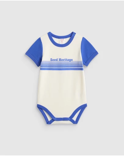Seed Heritage - Colourblock Logo Bodysuit