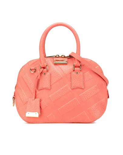 Pre-Loved by Azura Reborn - Pre-Loved burberry Embossed Leather Satchel Handbag