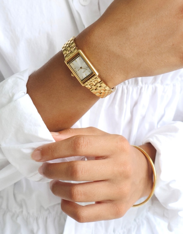 HOUSE OF SLANI - Classic Gold Rectangle Harper Watch