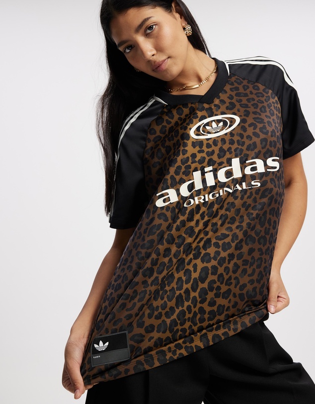 adidas Originals - Originals Leopard Satin Football Jersey