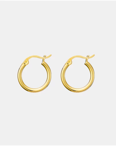 Zoe Olivia - 14K Gold Vermeil 15mm Hoop Earrings
