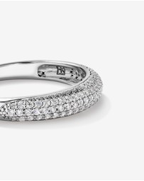 Michael Hill - Cubic Zirconia Pave Dome Ring in Sterling Silver