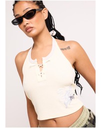Neon Hart - Waffle Halter Top