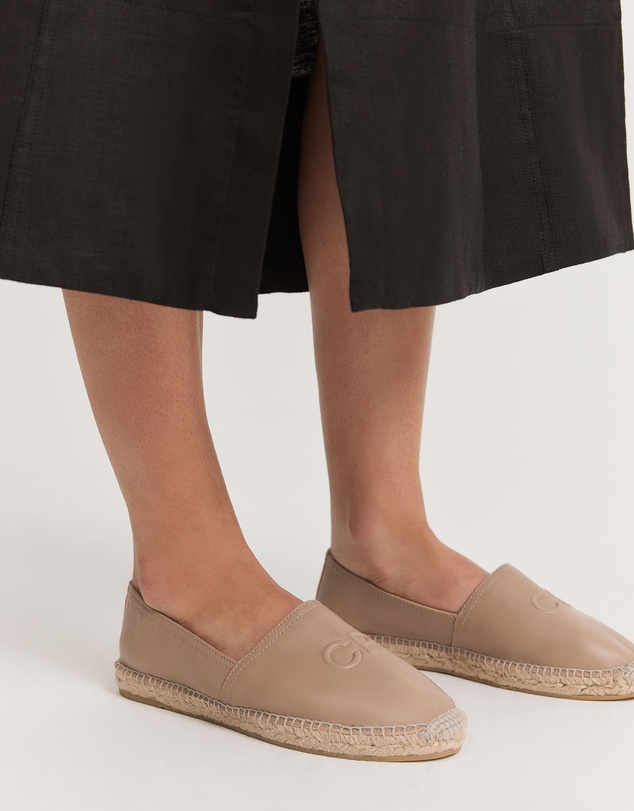 Country Road - Cr Logo Leather Espadrille