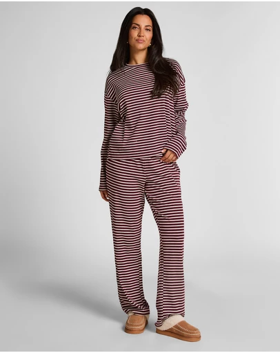 Hunkemoller - Long Sleeve Cotton Jersey Stripe PJ Set
