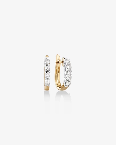 Michael Hill - Hoop Earrings with 0.5 Carat TW of Diamonds in 14kt Yellow & White Gold