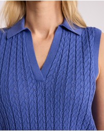 David Lawrence - Chantilly Sleeveless Knit Polo