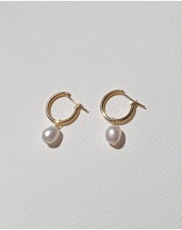 SAINT VALENTINE - Mini Keshi Pearl Hoops - Gold