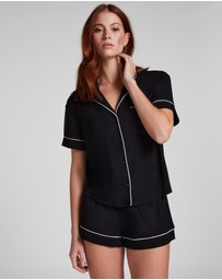Hunkemoller - Jacket SS Jersey Essential Sleep Shirt