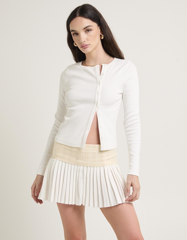 Subtitled - Maddy Button Asymmetric Top