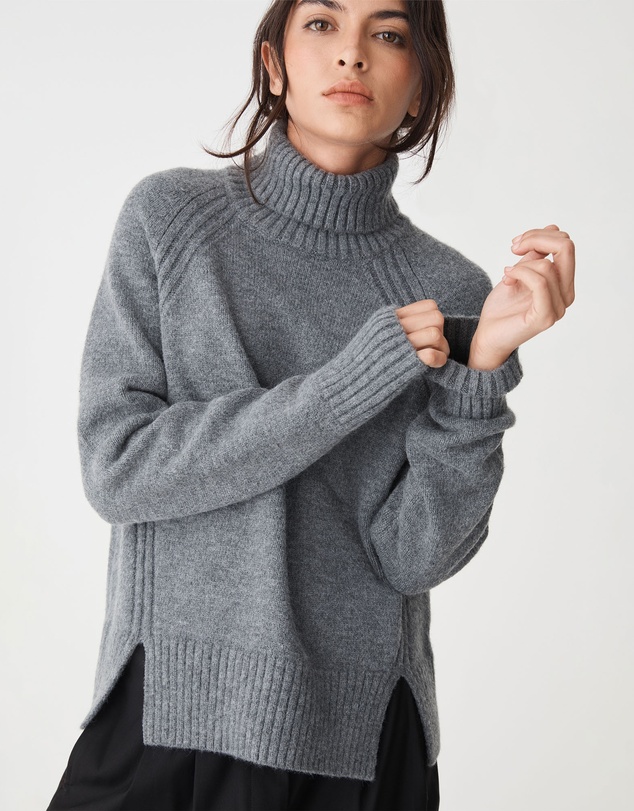 Forcast - Jada Notch Hem Turtleneck Knit