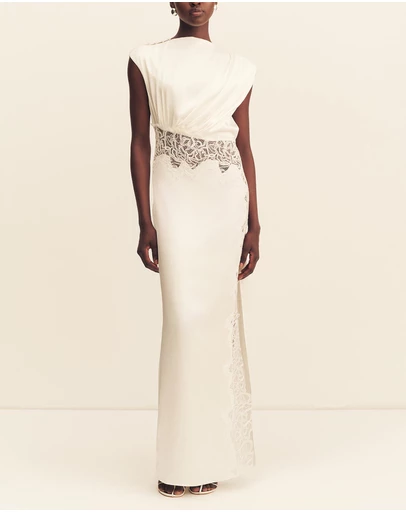 Shona Joy - Eniko Lace Gathered Maxi Dress