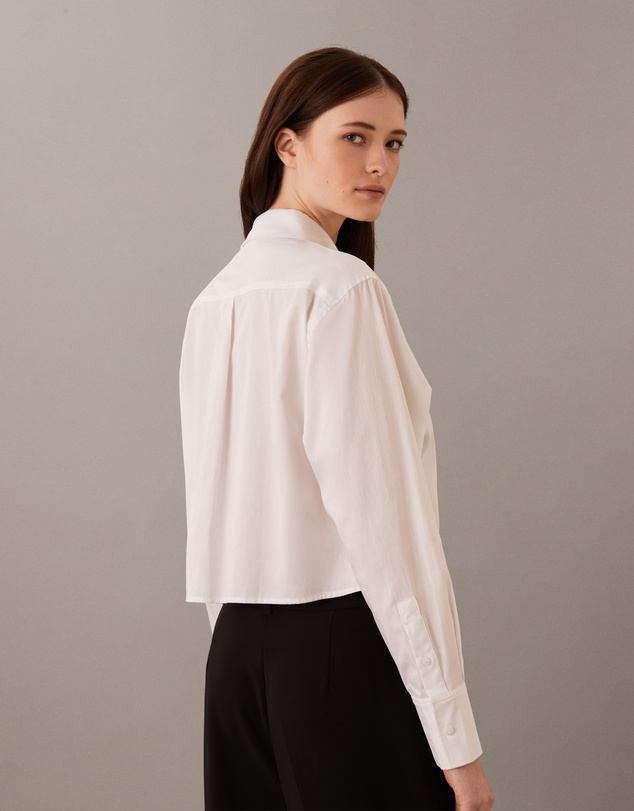 Calvin Klein - Soft Cotton Cropped Shirt