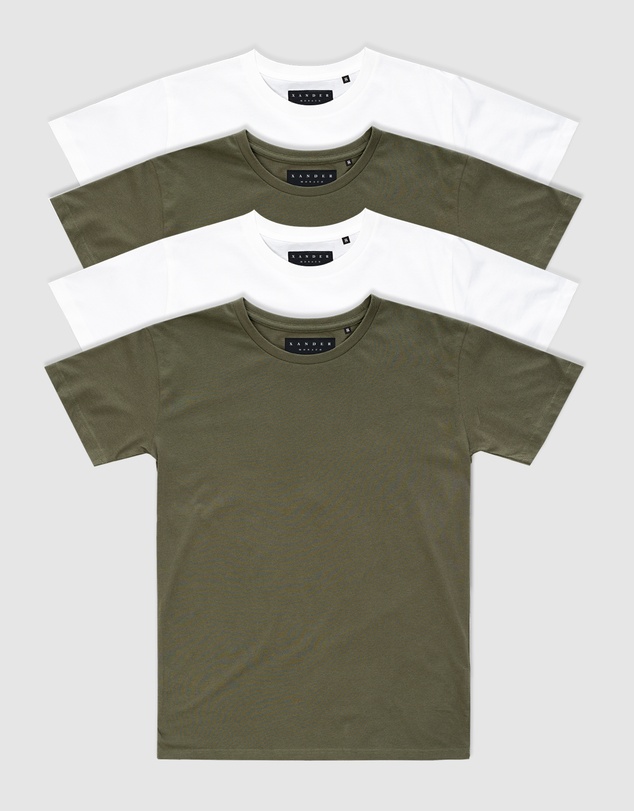 Xander - 4-Pack Blanc Tee