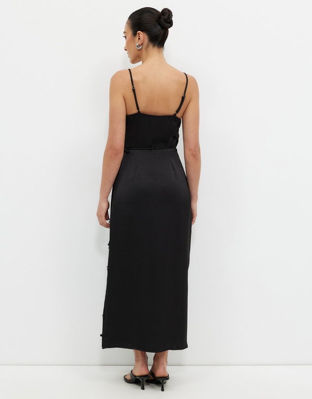 Calli - Union Satin Wrap Dress