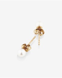 Michael Hill - Round Cultured Freshwater Pearl Studs in 10kt Yellow Gold
