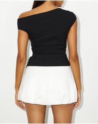 Dazie - Short And Sweet Bubble Hem Skort
