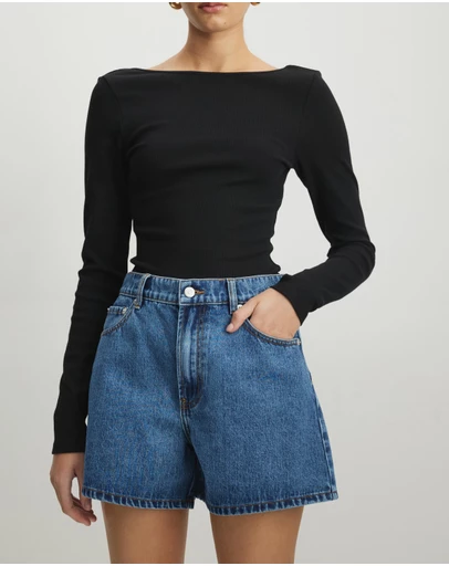 AERE - Mia Classic Denim Shorts