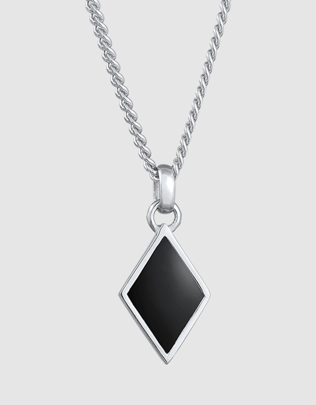 Kuzzoi - ICONIC EXCLUSIVE - Rhombus Pendant Necklace in 925 Sterling Silver