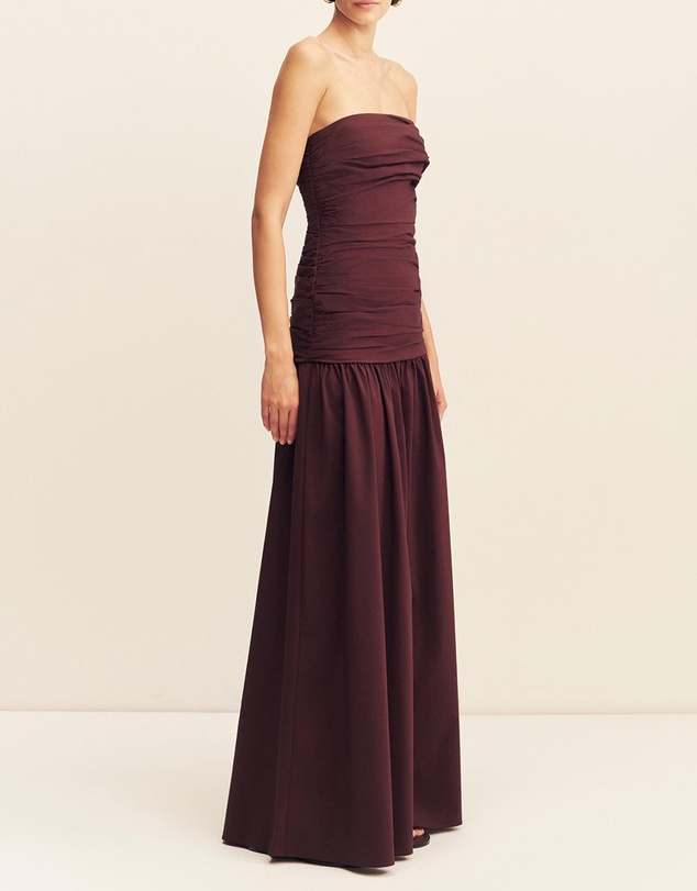 Shona Joy - Campbell Strapless Ruched Maxi Dress