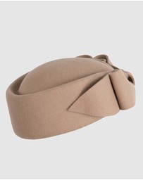 Max Alexander - Felt Beige Pillbox Hat