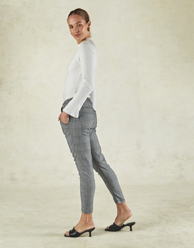 DRICOPER DENIM - Active Cobalt Blue Check Jeans