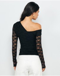 AERE - Arielle Off Shoulder Lace Top