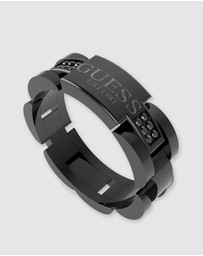 GUESS - Frontier Gunmetal Flat Ring 66