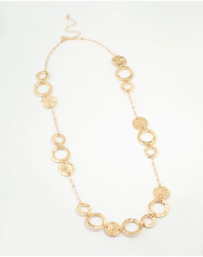 Lovisa - Gold Molten Disc Long Necklace