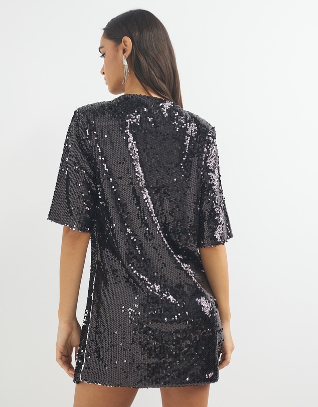 Dazie - Taylor Sequin Shirt Dress