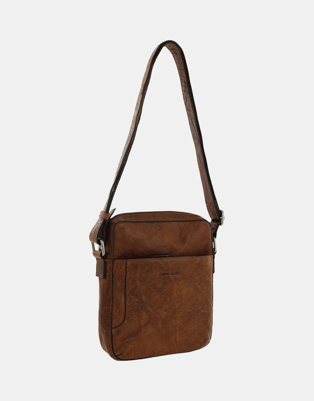 Pierre Cardin - Pierre Cardin Rustic Leather Cross Body/Tablet Bag