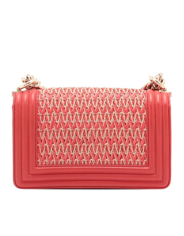 Pre-Loved by Azura Reborn - Pre-Loved Small Straw and Lambskin Boy Flap