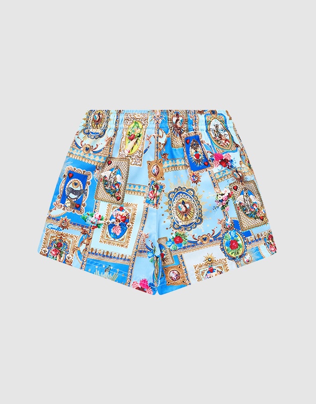 Camilla - Mid Length Boardshort With Elastic Waist - Kids