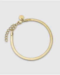 Rosefield - The Octagon XS - Gold Tone Watch and Snake Bracelet Set
