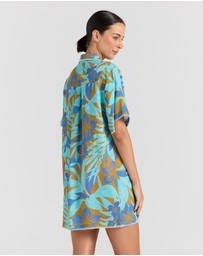 Poolside Paradiso - Kealani Shirt Dress - Caribou