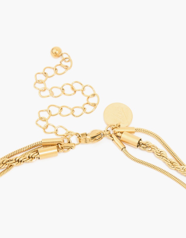 Lovisa - Waterproof Gold Plated Stainless Steel Mixed Chain Layered Necklace
