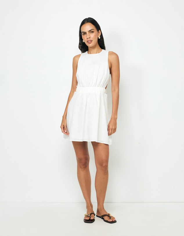 AERE - Mysa Linen Mini Dress