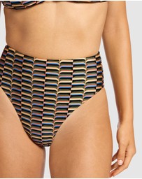 JETS - Urban Geo High Waist High Leg Bikini Bottom