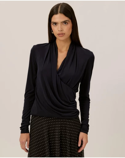 Tussah - Poppy Draped Jersey Top