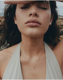 SAINT VALENTINE - Cielo Single Pearl Necklace - Silver