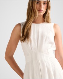 Forever New - Rosie Linen Sleeveless Tuck Midi Dress