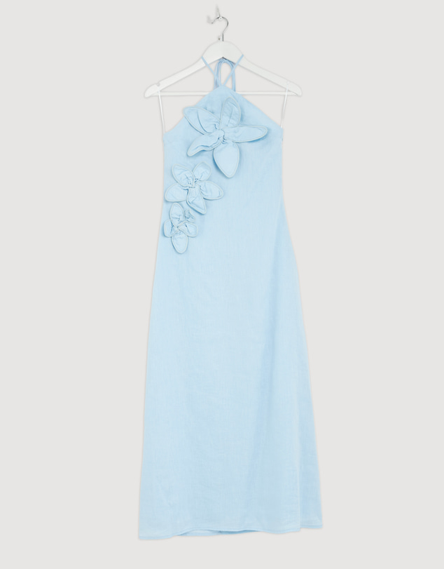 Revibe - Repaired AERE Tiera Halter Maxi Dress - AU 6